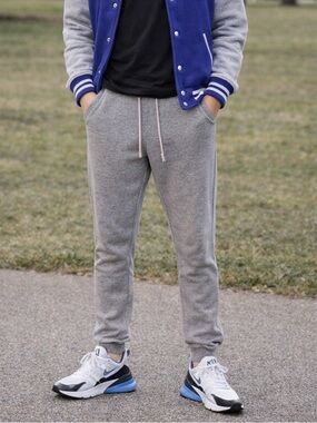 J.Crew Fleece‎ lined Gray Joggers Sweatpants (medium)